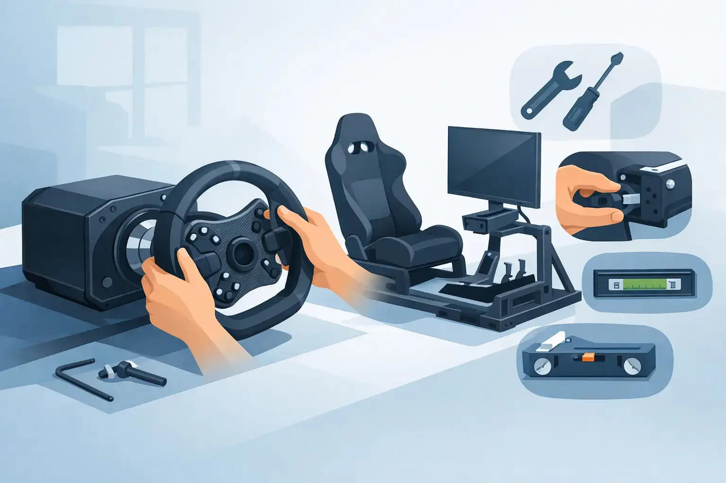 Direct Drive Wheelbase Setup richtig aufbauen - GermanSimRacing