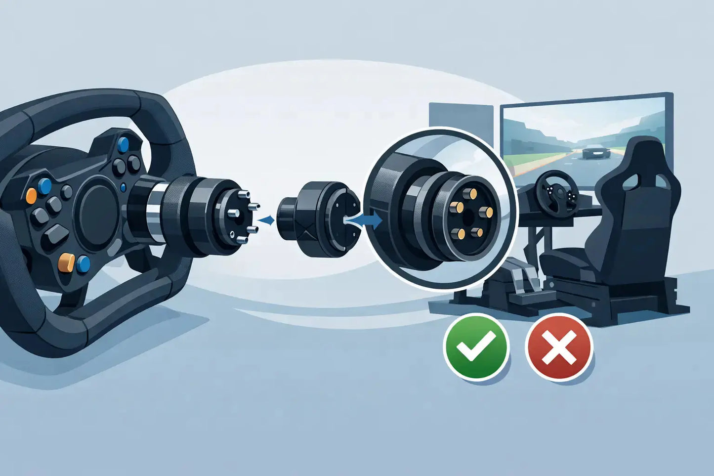 Quick Release Simracing Kompatibilität prüfen - GermanSimRacing
