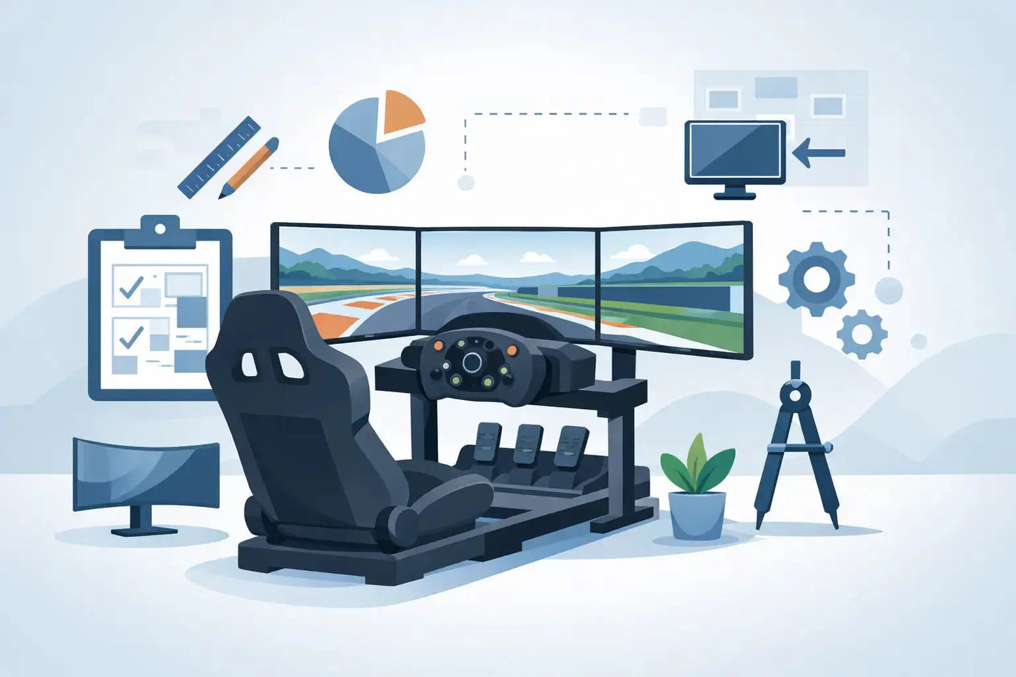 Simracing Monitor Setup richtig planen - GermanSimRacing