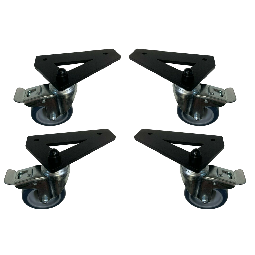 4x Feet brackets with 75 mm wheels