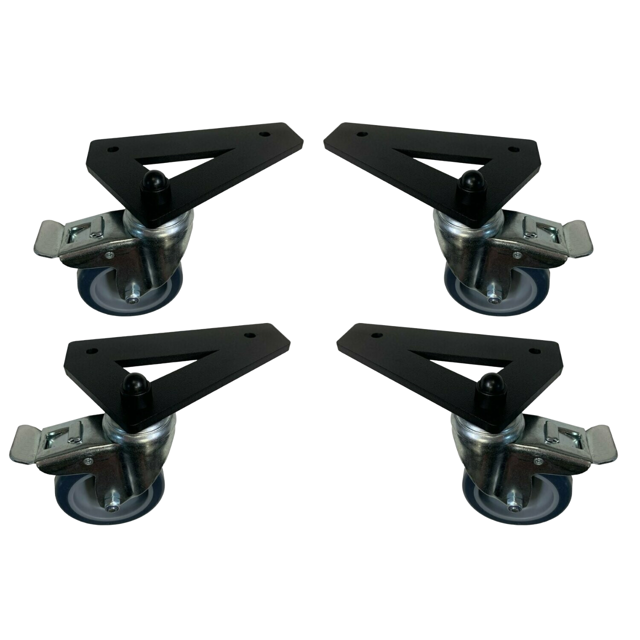 4x Feet brackets with 75 mm wheels