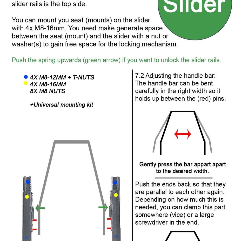 
                  
                    Universal slider double inclusive mounting kit
                  
                