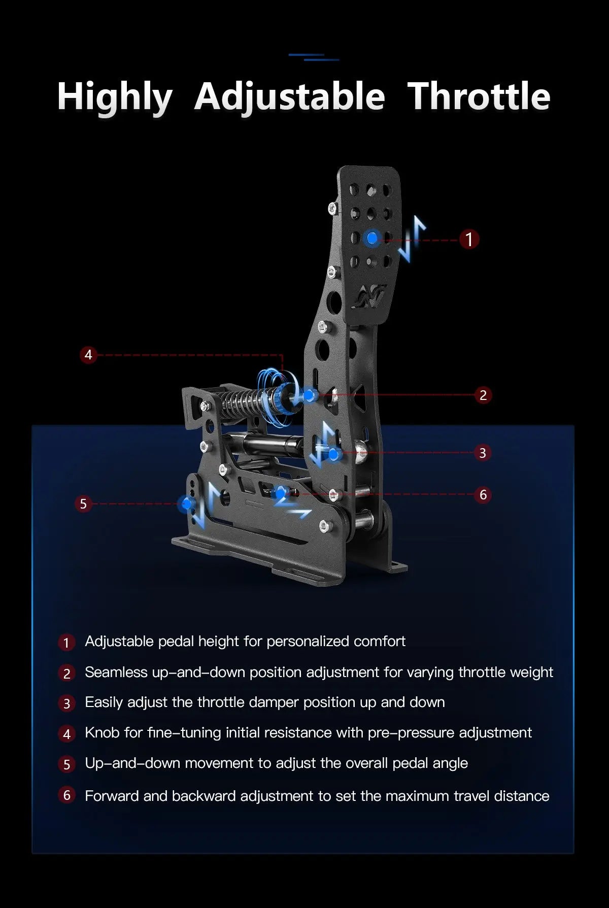 simracing pedal position SP Pro 3P