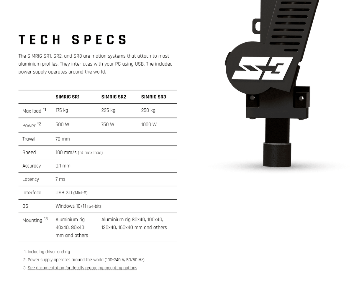 Simrig Rigid Simrig SR3 - Motion System | GermanSimRacing